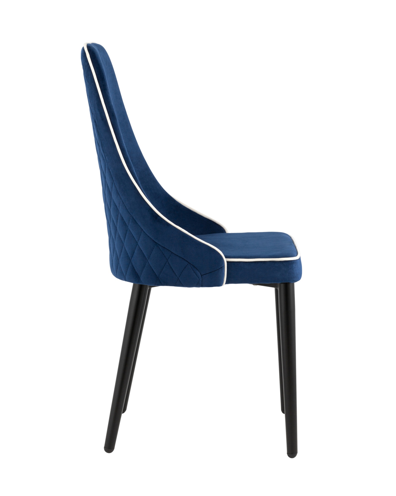 Стул Луис с кантом велюр синий Stool Group
