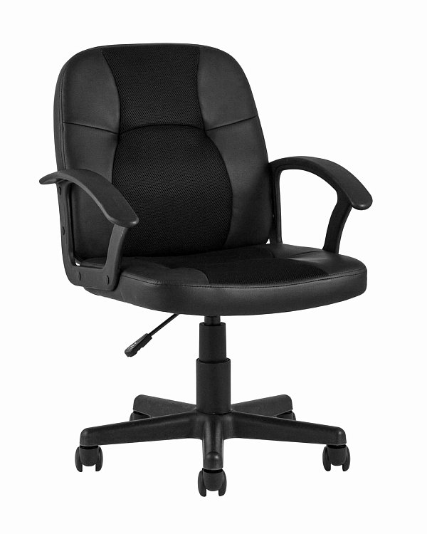 Кресло офисноеs Comfort экокожа черное TopChairs