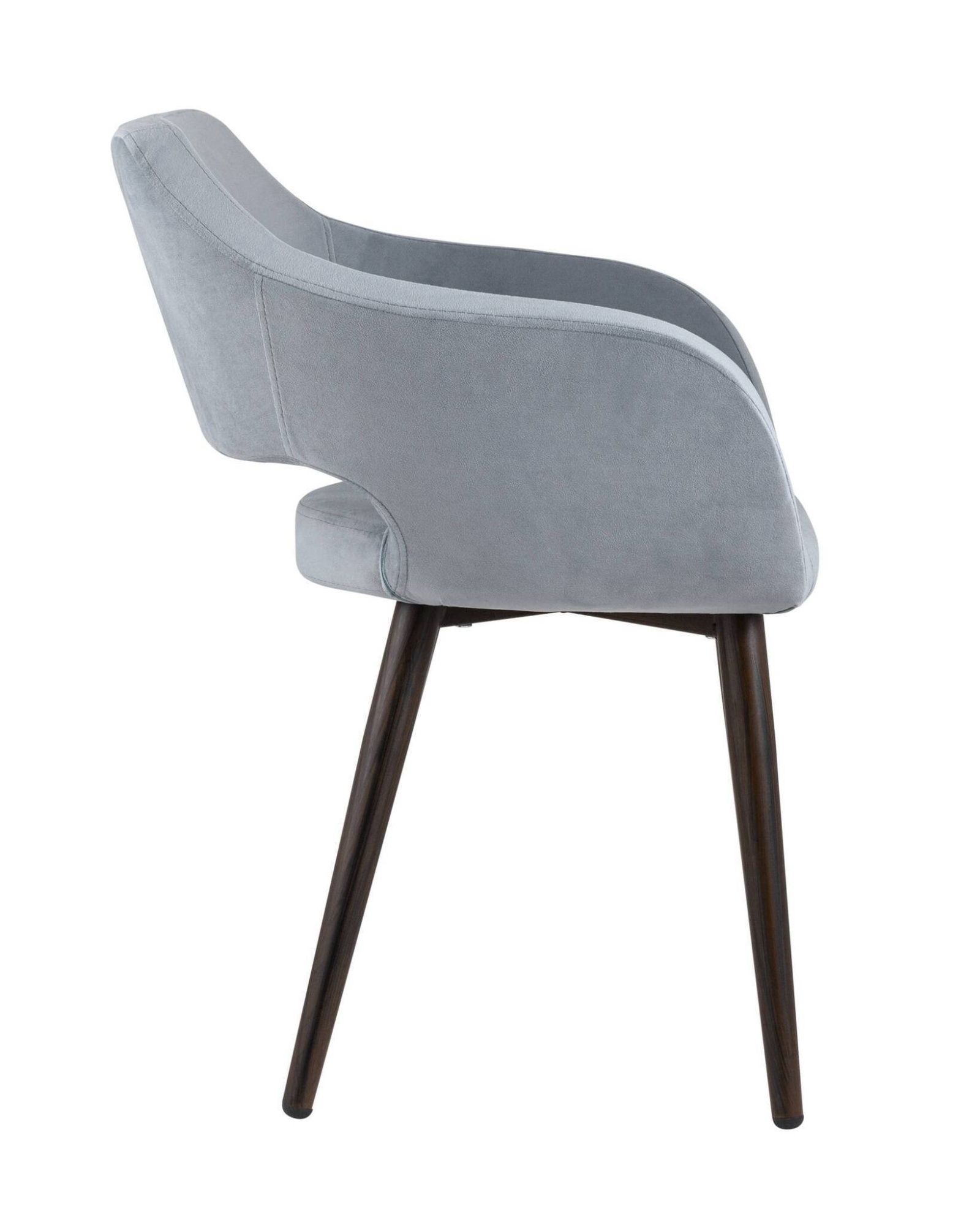 Стул с подлокотниками Саймон велюр серый Stool Group