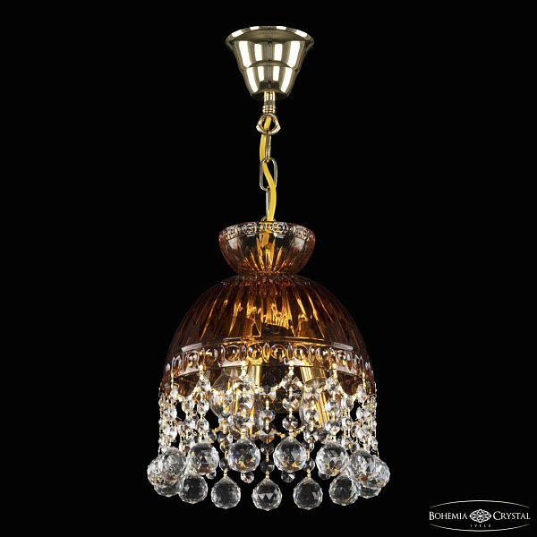 Подвесной светильник с хрустальными плафонами 5478/22 G Amber/M-1G Balls Bohemia Ivele Crystal