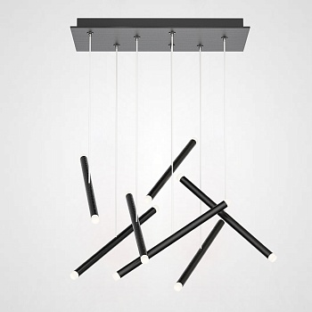 Люстра Dutti D0068 LED Chandelier Modern 7 Black by ImperiumLoft