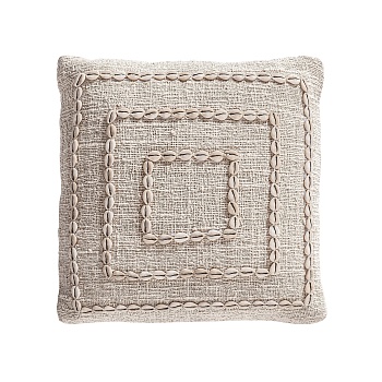 Подушка декоративная Clancy 50x50 бело-коричневая Vical