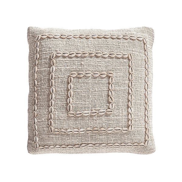 Подушка декоративная Clancy 50x50 бело-коричневая Vical