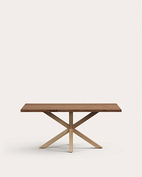 Стол Argo со столешницей из состаренного дуба и металл. ножками с отделкой под дерево 180 x 100 см La Forma (ex Julia Grup)