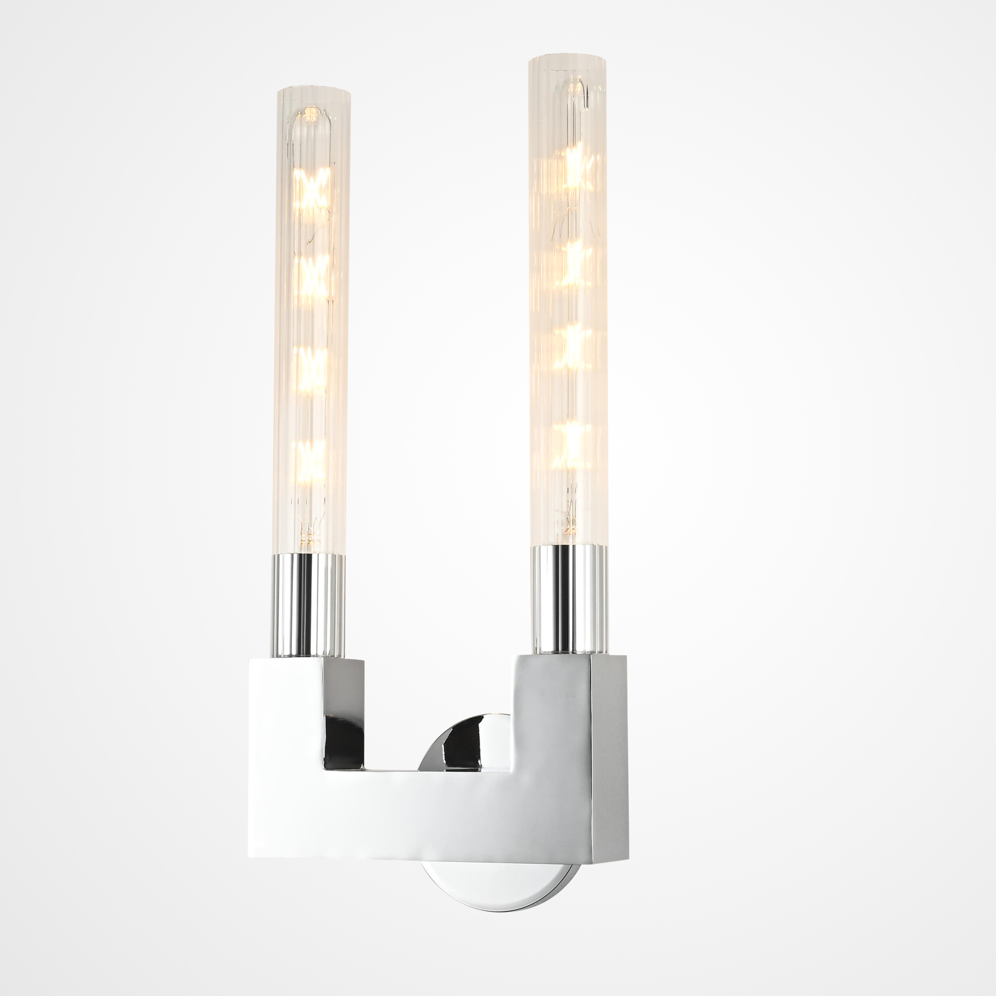 Бра Rh Cannelle Wall Lamp Double Sconces Chrome By Imperiumloft