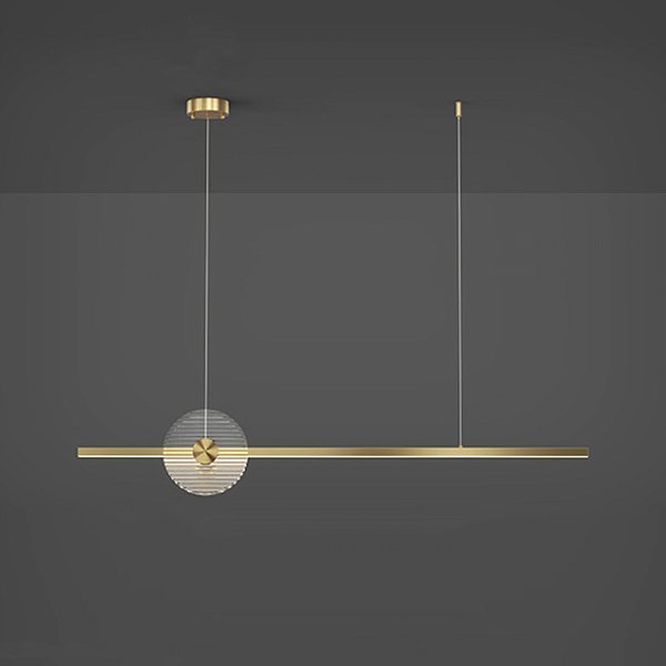 Реечный, рядный светильник ZVI L120 Brass by ImperiumLoft