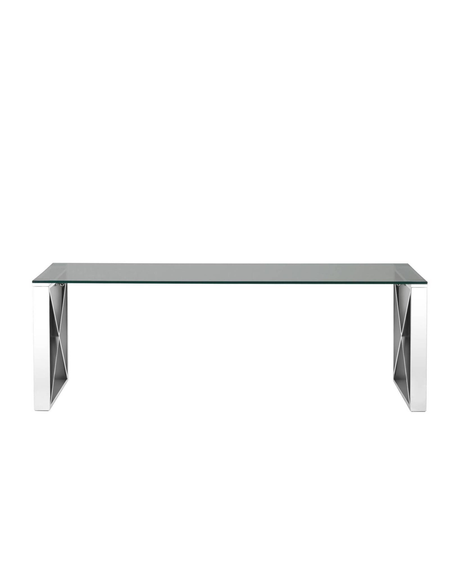 Журнальный стол 120*60 КРОСС серебро Stool Group