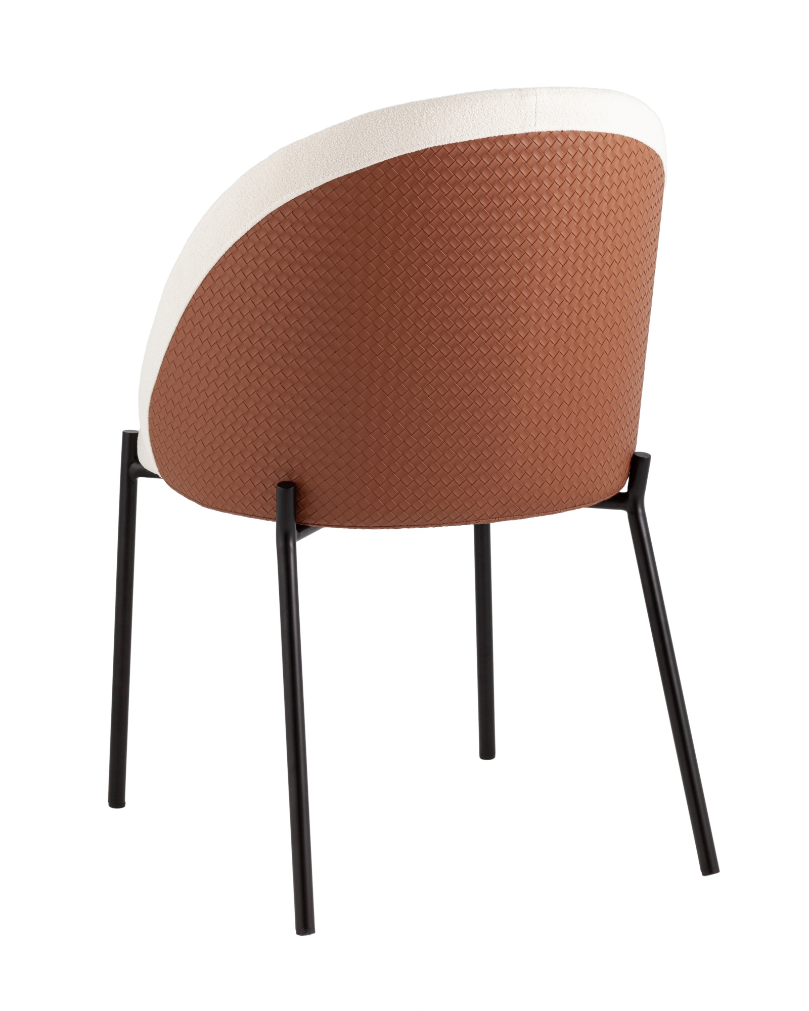 Стул обеденный Adelinde бежевый с коричневой экокожей Stool Group