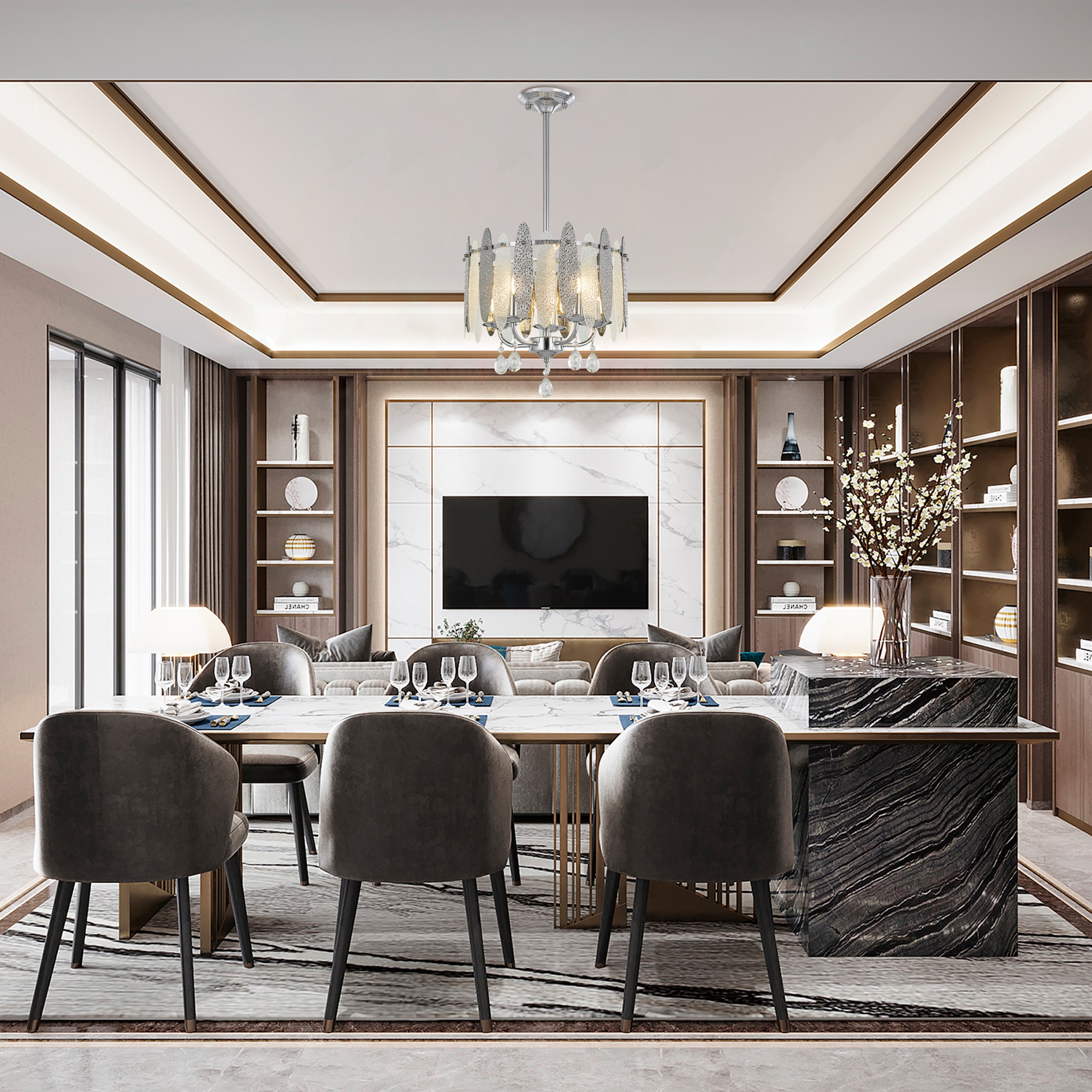 Люстра 374309/5/350/380 CR Arte Milano