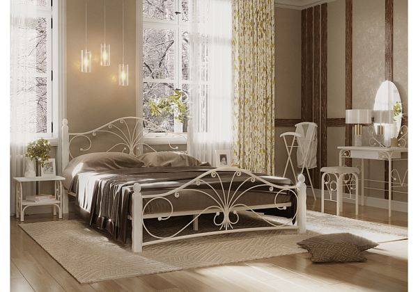 Кровать Woodville Мэри 1 160х200 белая 402976