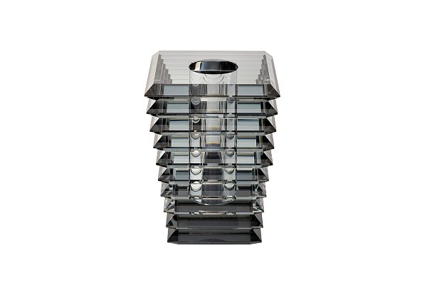 Ваза-подсвечник хрустальная серая Garda Decor XVB3461S