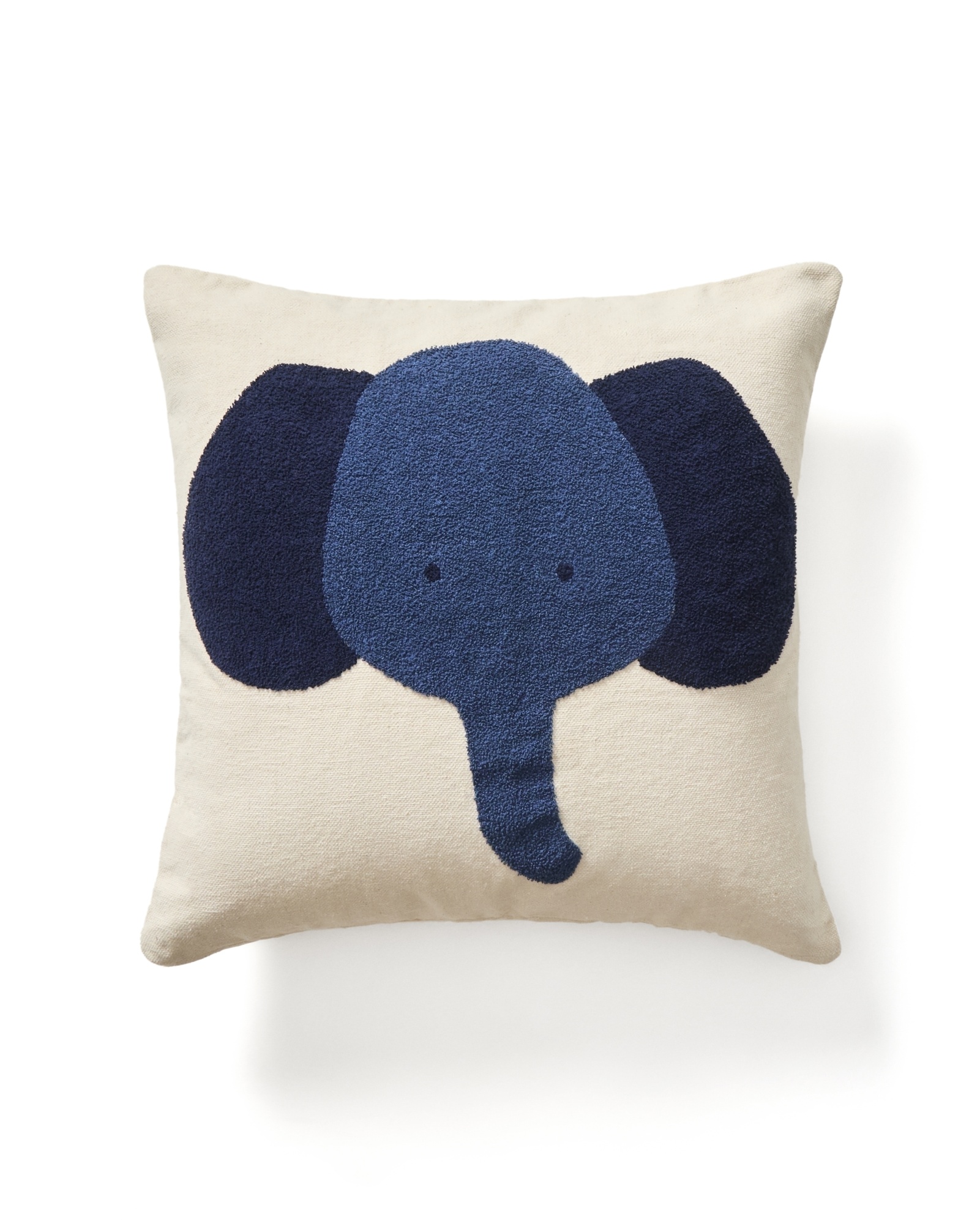 Подушка для пола из бежевого хлопка Tandani с изображением синего слона, 70 x 70 см La Forma (ex Julia Grup)