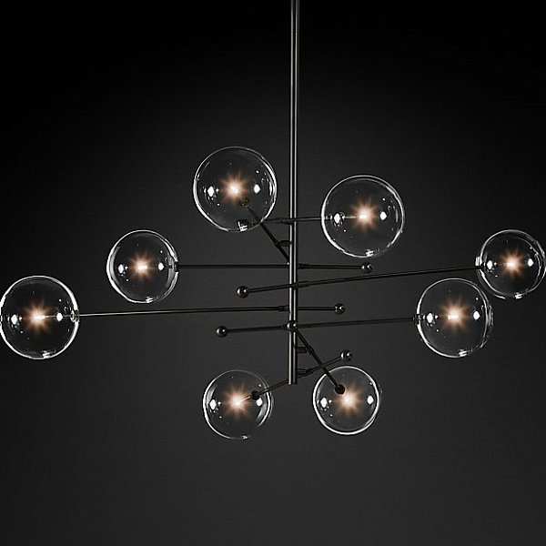Люстра Restoration Hardware Glass Globe Mobile 79" Polished Black
