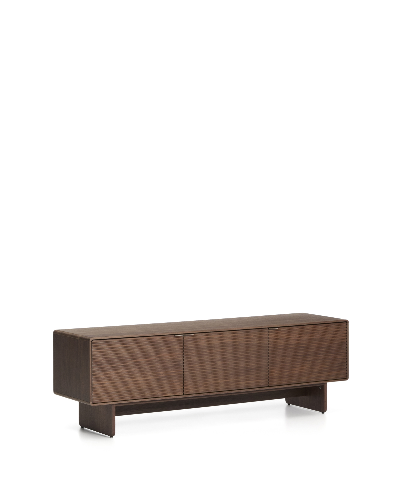 Тумба под телевизор Norlen с 3 дверцами из орехового шпона 150 x 40 см La Forma 463573