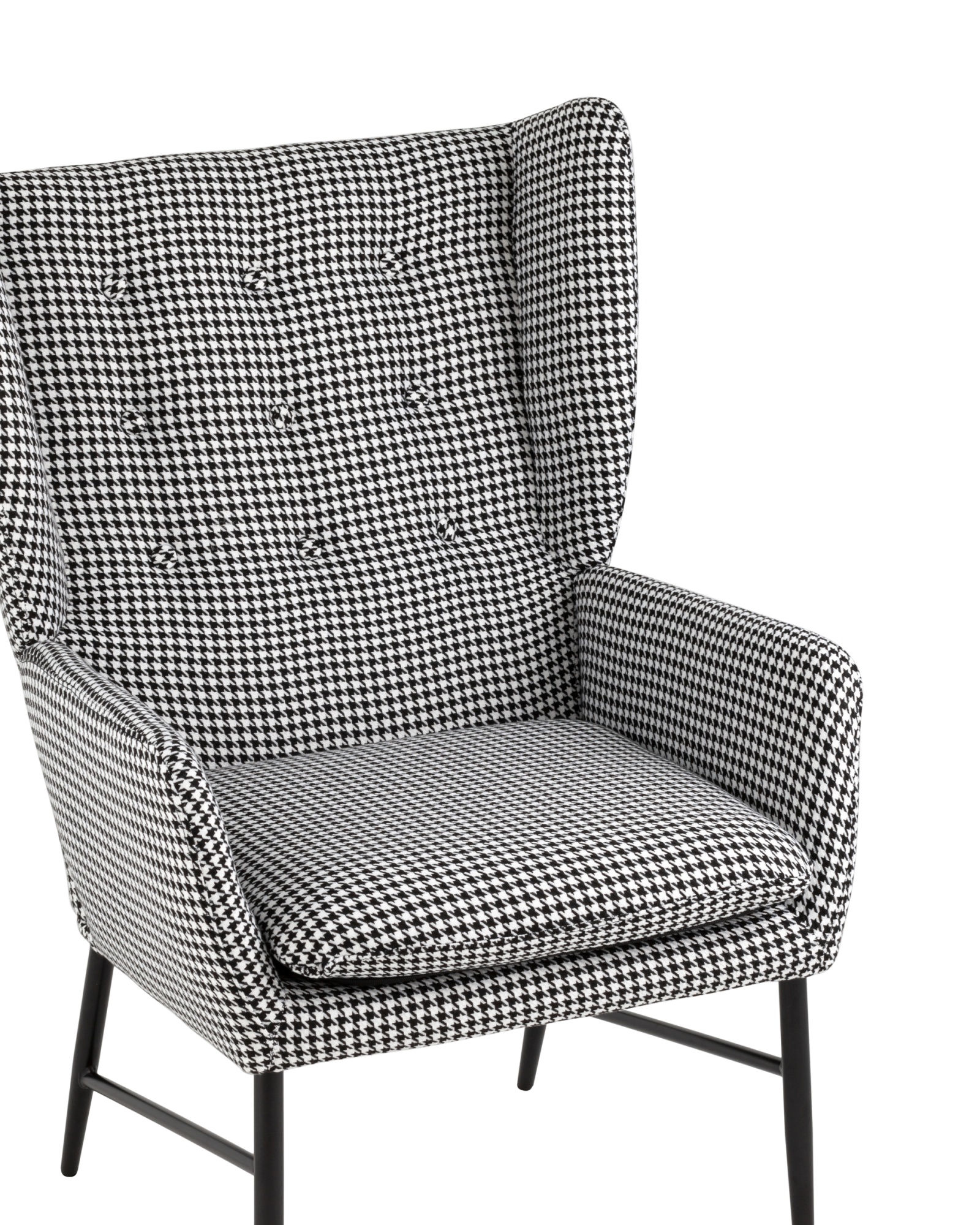 Кресло Мэйден гусиная лапка черно-белый Stool Group