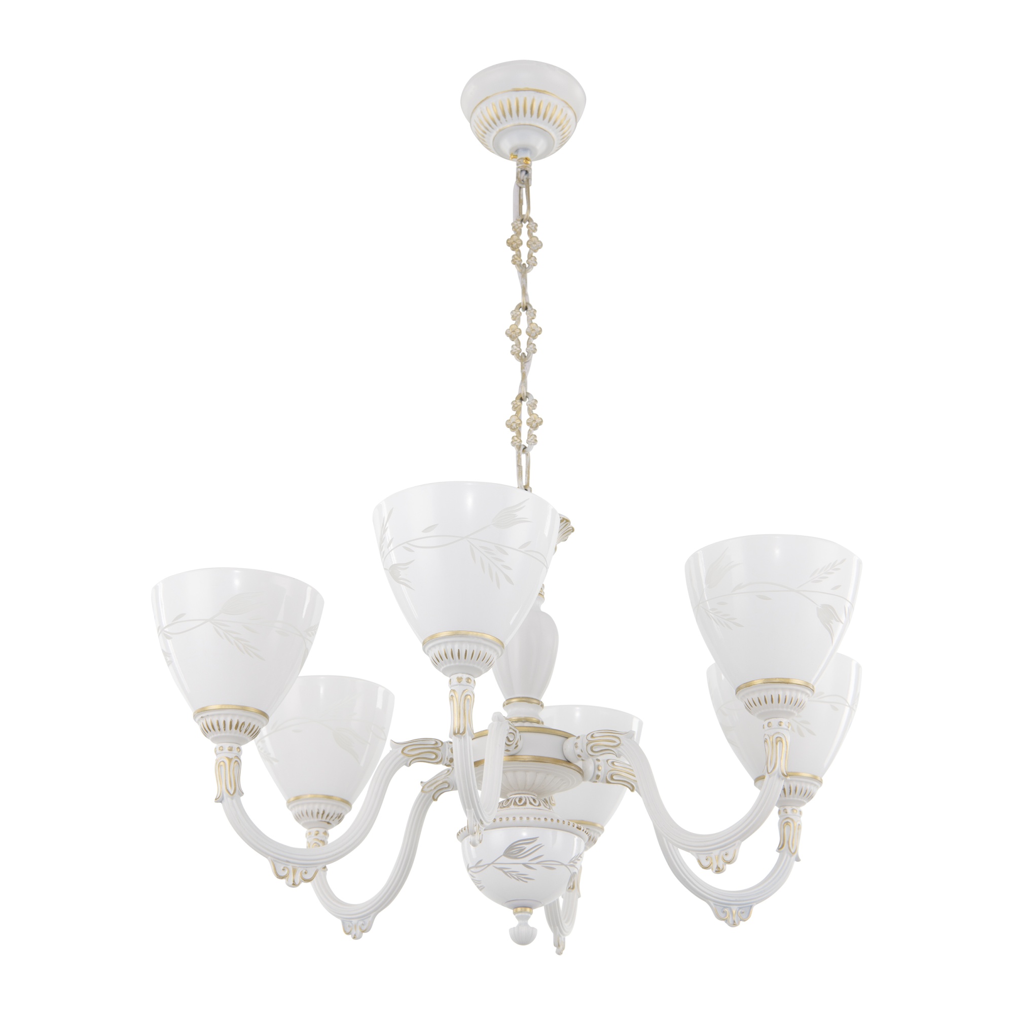 Люстра с плафонами 341837/6 WT+G Arte Milano