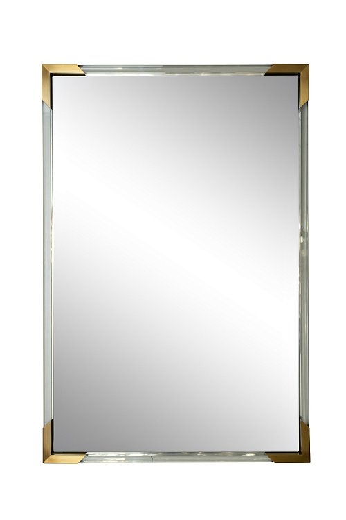 Зеркало прямоугольное с золотыми вставками Garda Decor 19-OA-9144