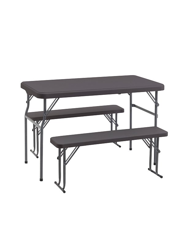 Комплект стола и двух скамеек Кейт коричневый Stool Group