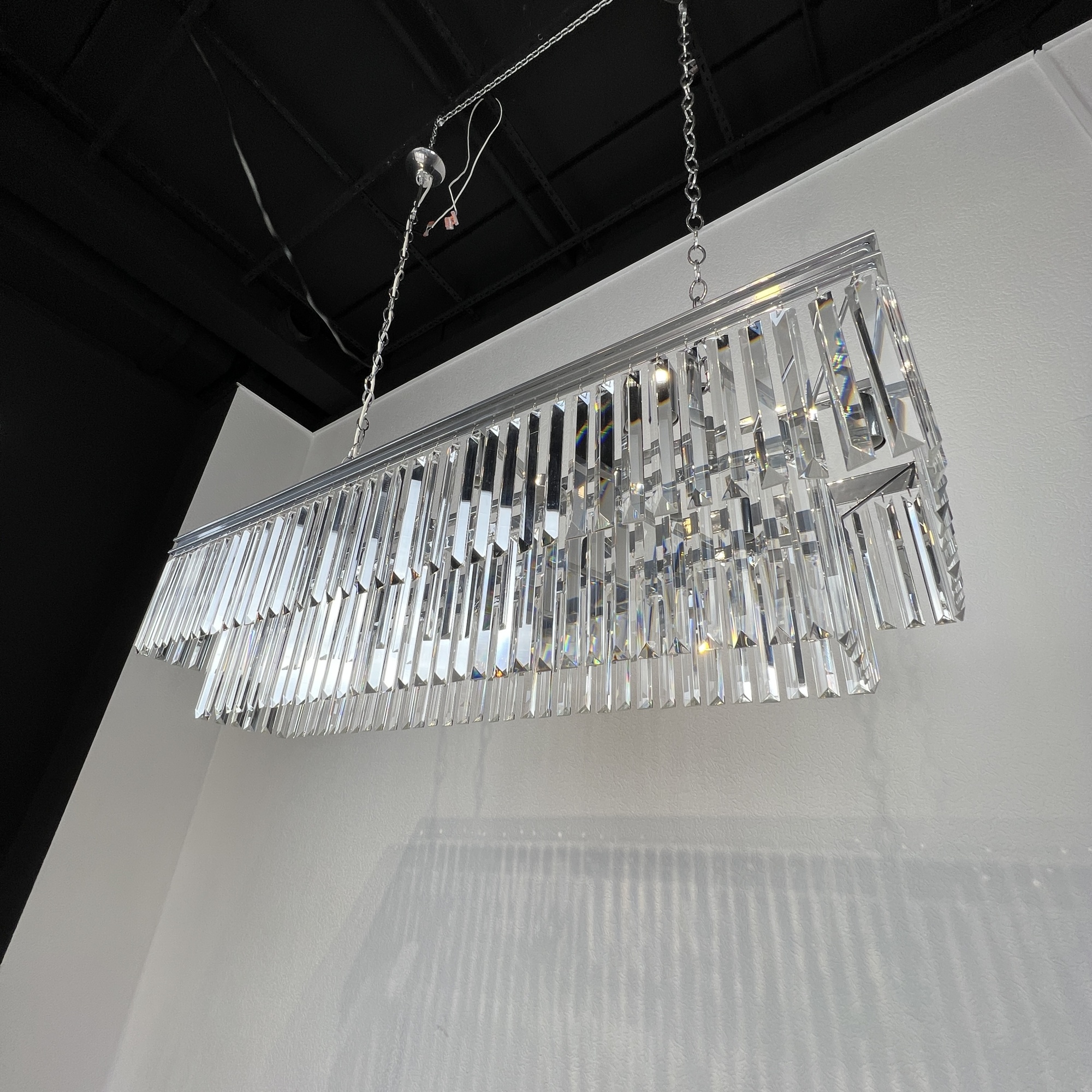 Люстра RH 1920S ODEON CLEAR GLASS FRINGE 120 chrome by ImperiumLoft