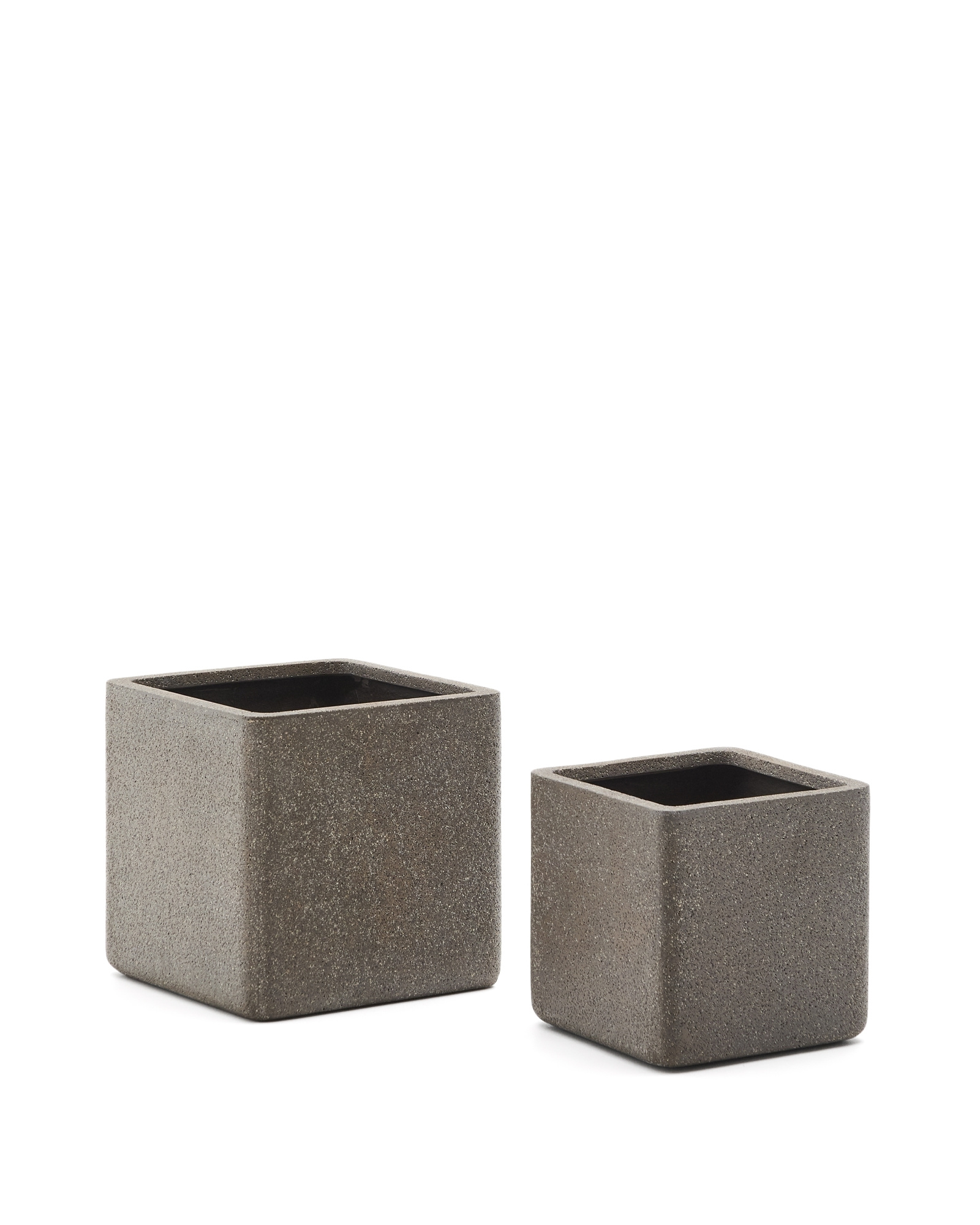 Набор из 2 кашпо Minoa коричневого цвета из песчаника 44 x 44 см La Forma (ex Julia Grup)