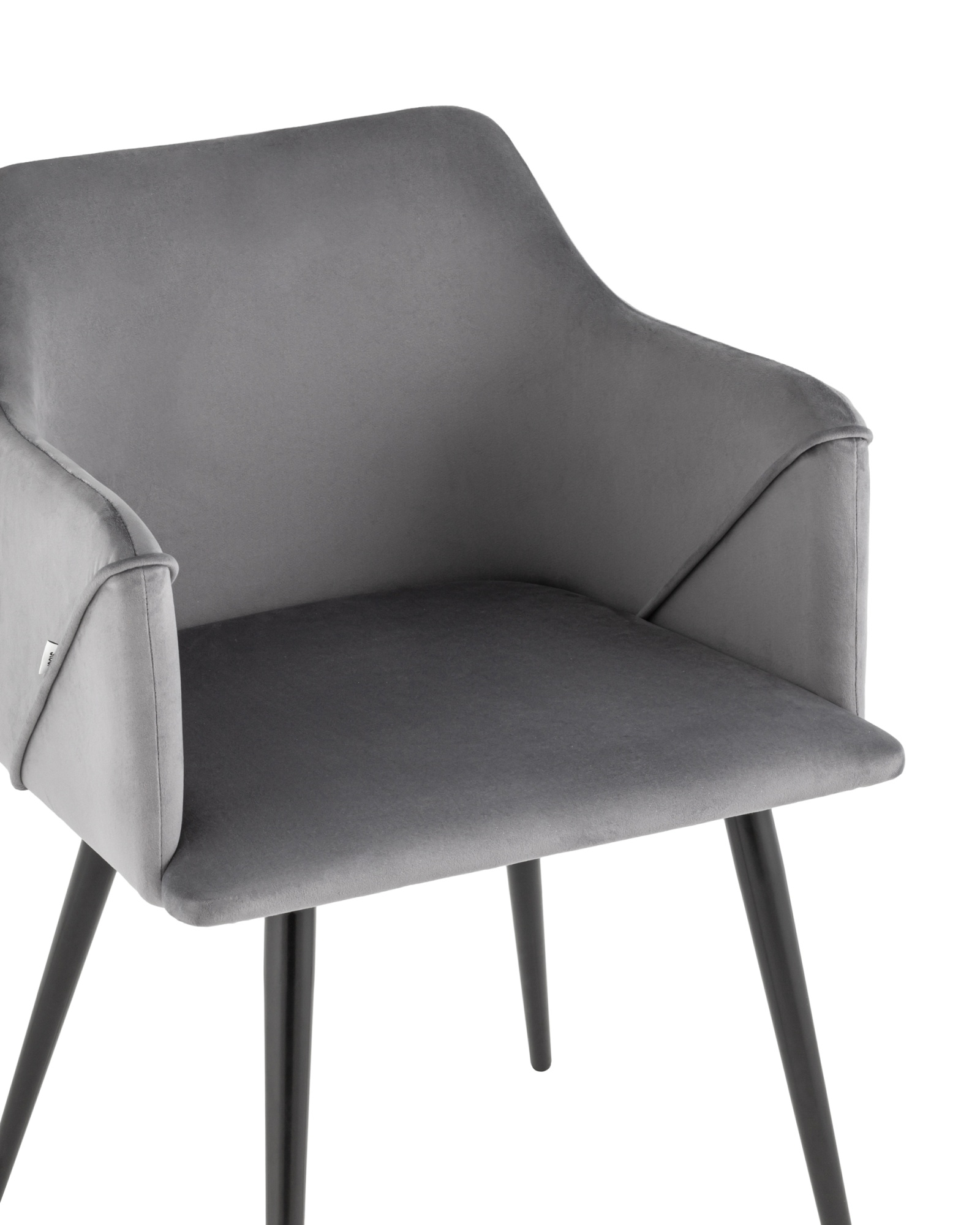 Стул с подлокотниками Джоэл велюр серый Stool Group