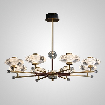 Потолочная люстра NICOL L8 Red by ImperiumLoft