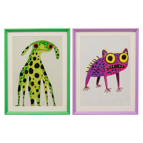 Картина в раме Fantasy Pet 32x42cm (2/Set) KARE 57734