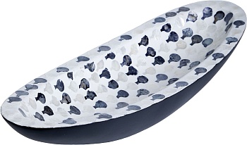 Блюдо декоративное с отделкой раковинами устриц Glasar 67-008