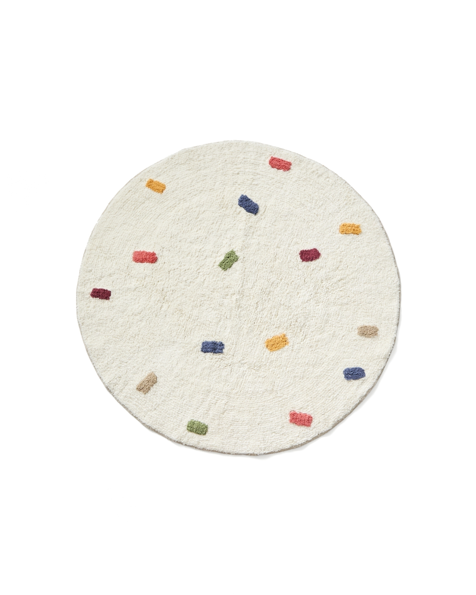 Круглый ковер Epifania из белого хлопка с разноцветными точками, Ø 100 см La Forma 437108