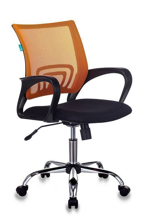 Кресло Бюрократ CH-695N/SL/OR/BLACK спинка сетка оранжевый TW-38-3 сиденье черный TW-11 крестовина хром Stool Group