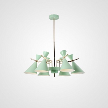 Люстра на штанге FRANKA D80 6 lamps Green by ImperiumLoft