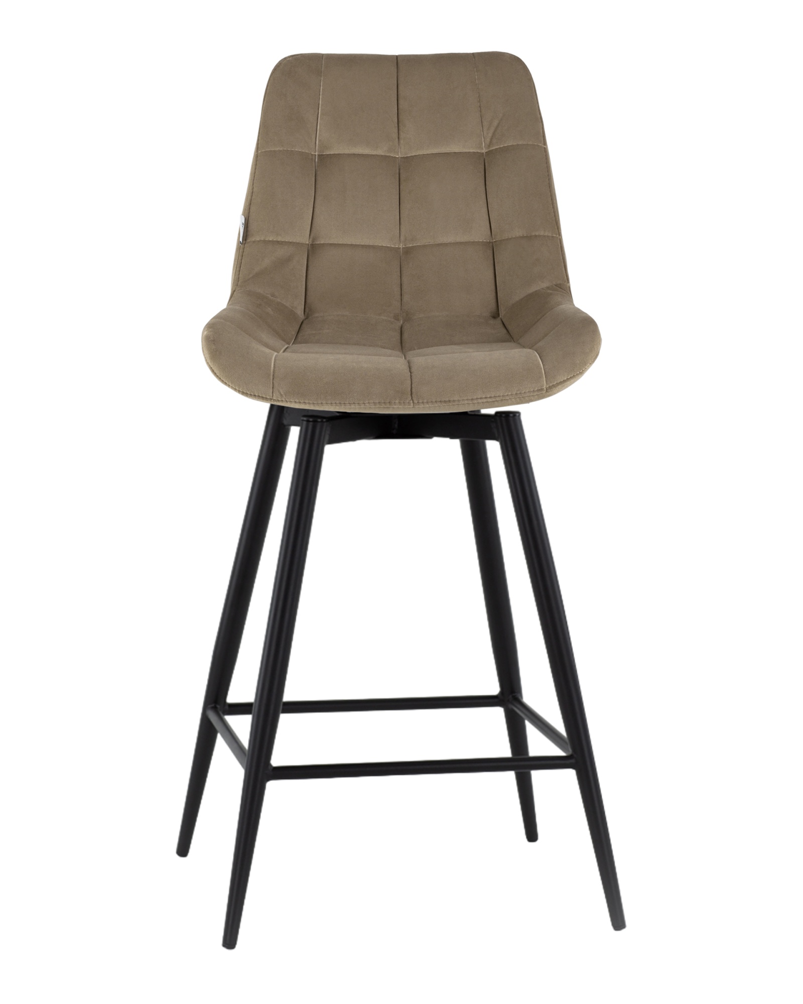 Стул полубарный Флекс с поворотным механизмом велюр капучино Stool Group