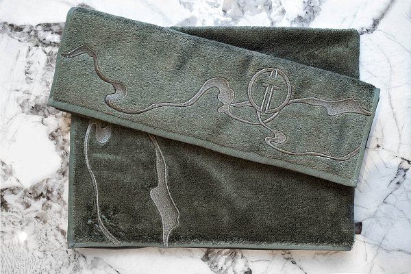 Полотенце Мелодия 50*90 зеленое Garda Decor 145ERT-00503