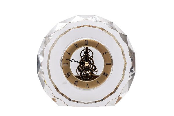Часы настольные круглые, 16*6*14.5 . цвет золото Garda Decor C81751