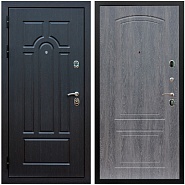 Дверь входная Graf Эврика МДФ 10 мм ФЛ-58 Венге / МДФ 6 мм ФЛ-138 Дуб Филадельфия графит