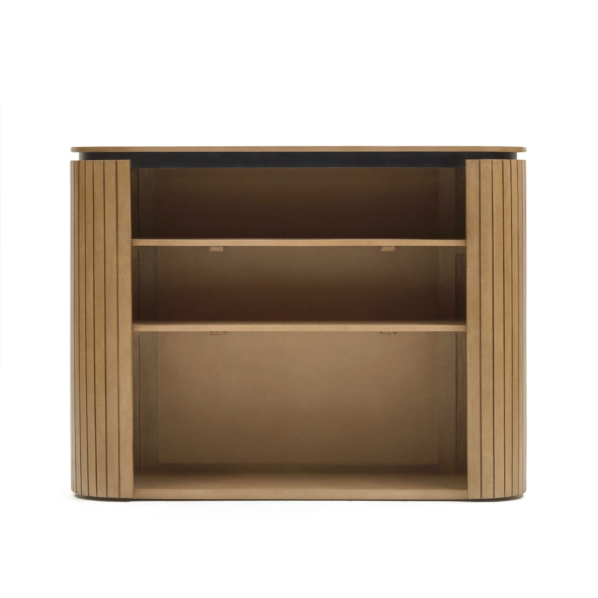 Licia Книжная полка из массива дерева манго и черного металла 120 x 90 см La Forma (ex Julia Grup)