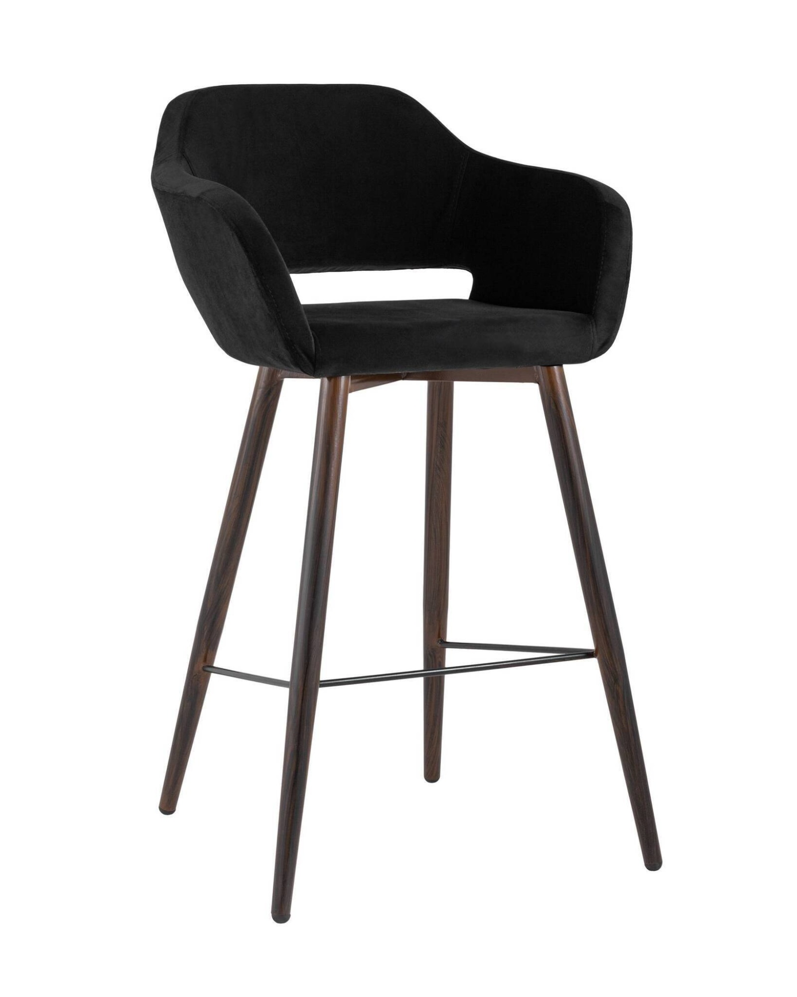 Стул барный Саймон велюр черный Stool Group