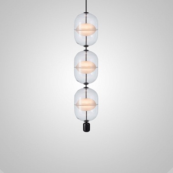 Подвесной светильник PLATTE 3 black 3000К by ImperiumLoft