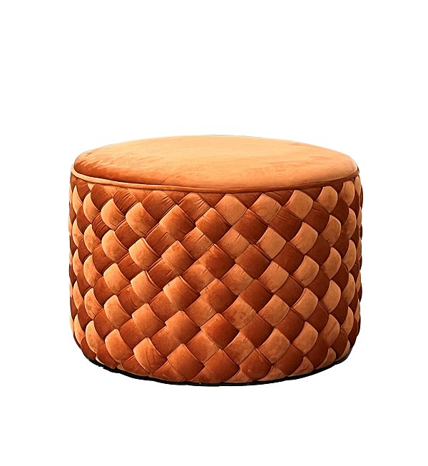 Пуф плетеный велюровый терракотовый Garda Decor N-PUF304 TER