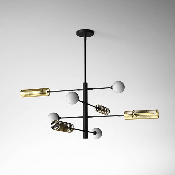 Люстра на штанге SWAY D116 8 lamps by ImperiumLoft