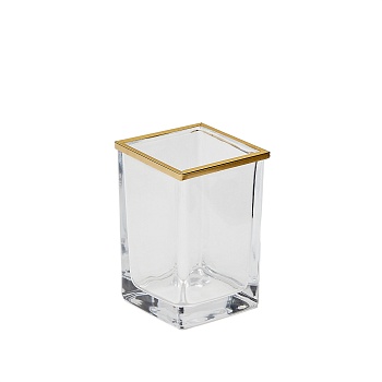 Soanet Держатель для зубных щеток из стекла и металла золотистый La Forma (ex Julia Grup)