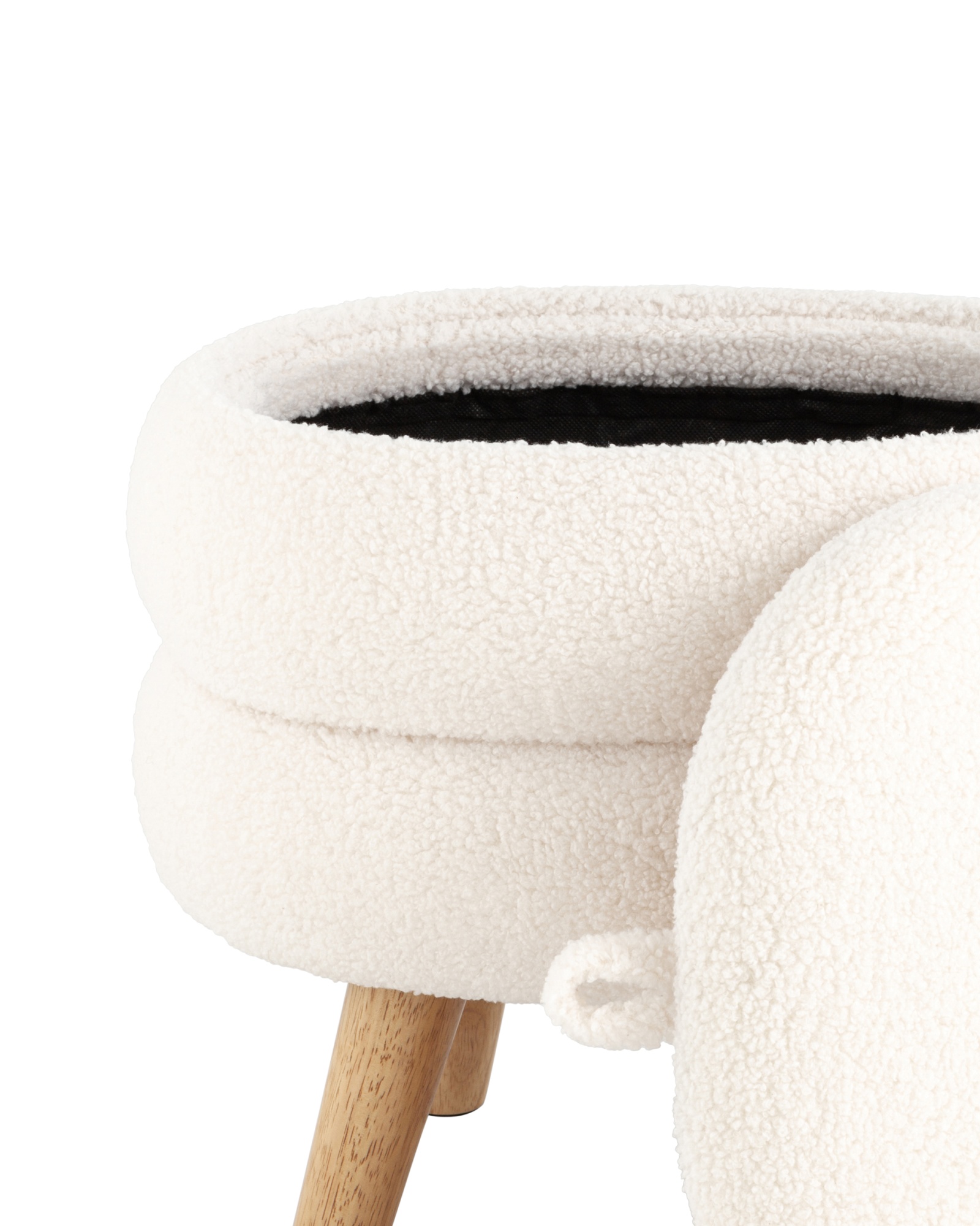 Пуф с ящиком Винни M тедди белый Stool Group