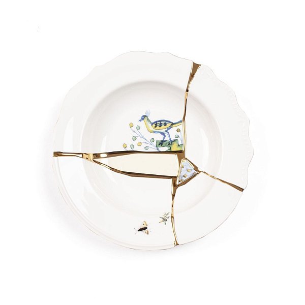 Тарелка глубокая Seletti Kintsugi 09621
