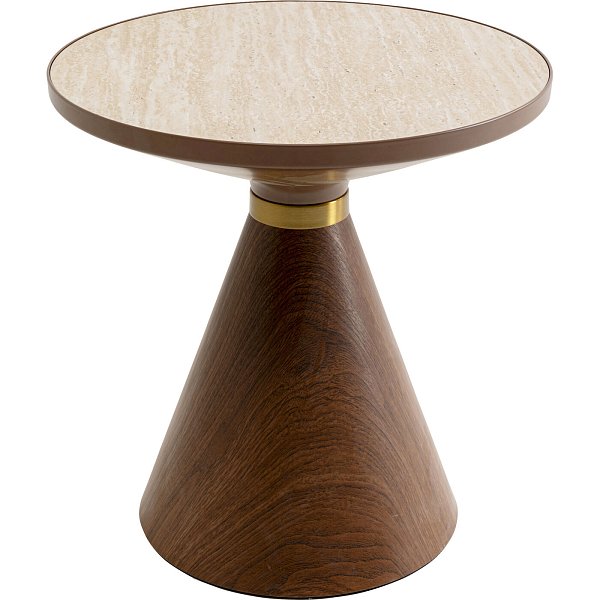 Стол кофейный Cono Travertin Ø50cm KARE 71333
