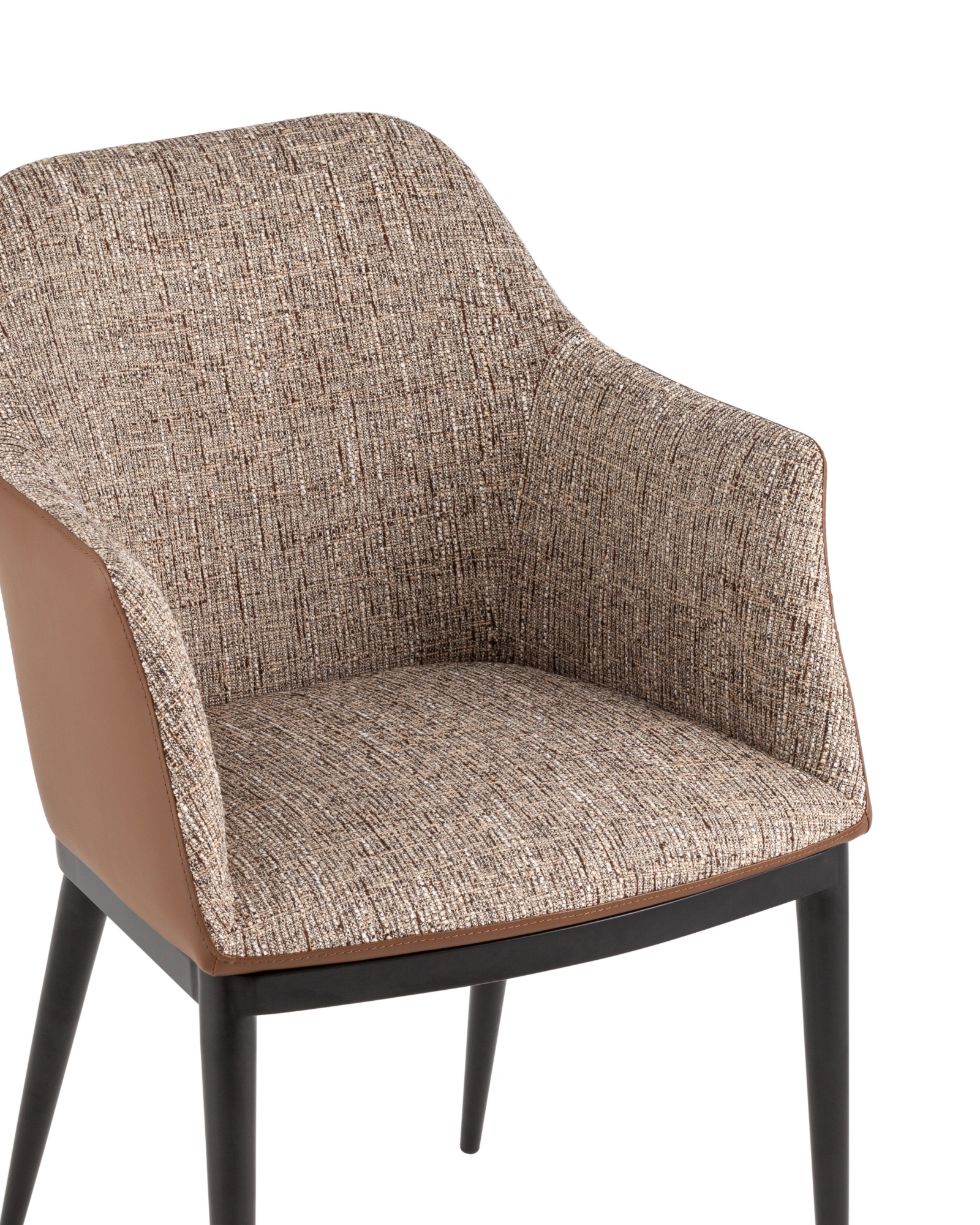 Стул обеденный Itan коричневый с коричневой экокожей Stool Group