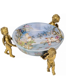 Блюдо на ангелах Glasar 31G2416/C914HC/HX2076