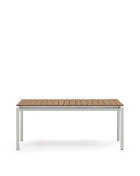 Уличный раздвижной стол Canyelles из полистирола и алюминия светло-серого цвета, 180 (240) x 100 La Forma (ex Julia Grup)