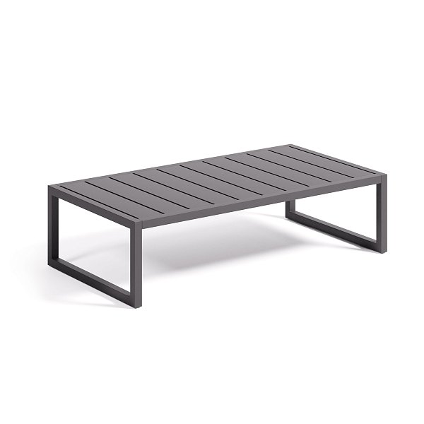 Comova Журнальный столик  для улицы из черного алюминия 60 x 114 см La Forma 145964