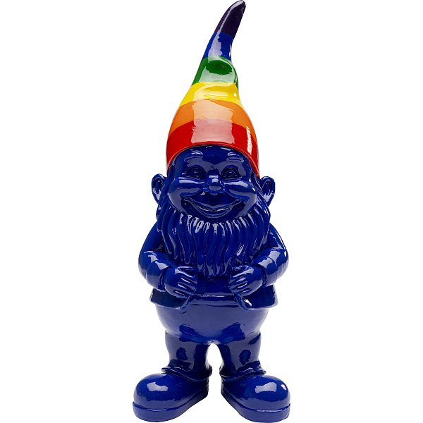Фигура декоративная Gnome Standing Rainbow Blue 21cm KARE 56641