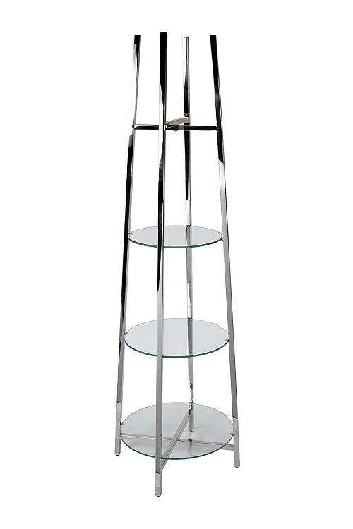 Стеллаж прозрачное стекло/хром Garda Decor 47ED-00500